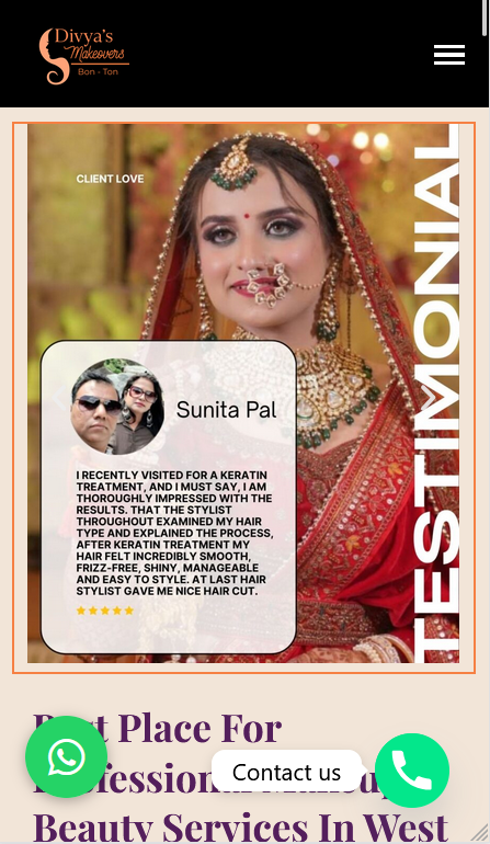 Divya's Makeover Mobile Website