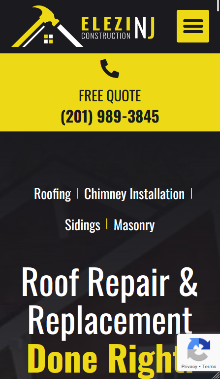 EleziConstruction Mobile Website